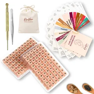 600pcs Ear Seed Kit with Placement Guide, Retractable Probe, Tweezers and Pouch – Manual Massage Tool for Beauty & Personal Care Bath & Body Care