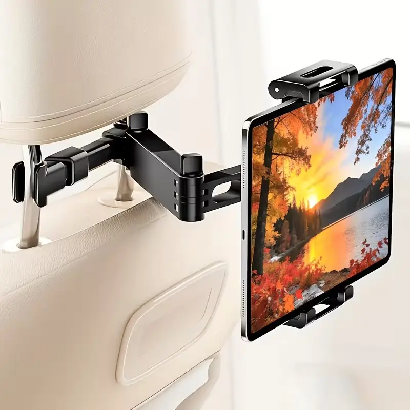 Car Headrest Tablet Stand 360 Degree Rotation | 3-in-1 | 360 Degree Rotation | For Road Travel | Suitable Car Needed,