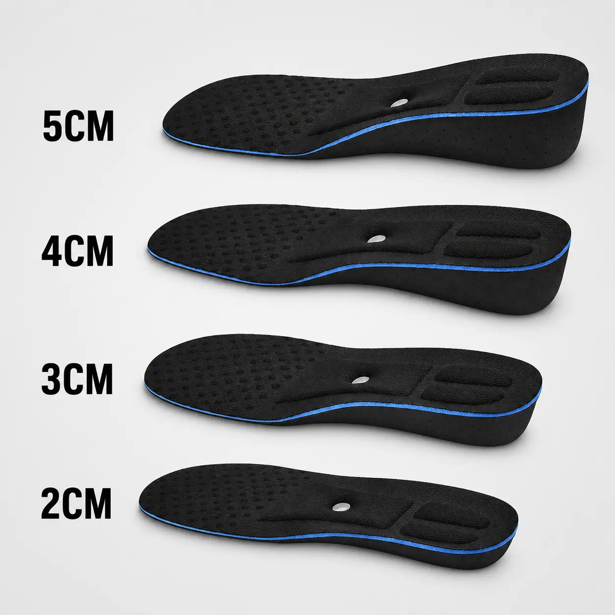 2-5cm Height Increase Insoles Magnet Templates Insole For Feet Arch Support Heighten Orthopedic Shoes Sole Pad Unisex Damping