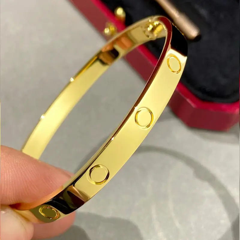 Classic Round Rivet Decor Bangle Minimalist Stackable Fashion Wrist Bracelet Ideal Gift For Couples