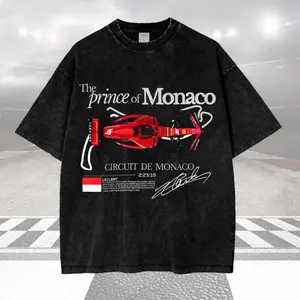 Charles Leclerc Signature Washed T-Shirt, Prince of Monaco Leclerc Graphic Tee, Charles Leclerc Autograph Sweatshirt, Perfect Gift For Racing Fans