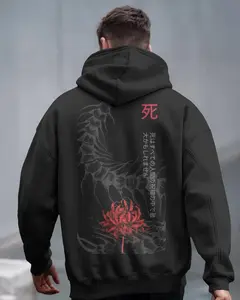 [Made in USA] Tokyo Ghoul Ken Kaneki Snow Washed Hoodie  Anime Streetwear Hoodie for Men Women, Oversized Harajuku Graphic Merch, Dark Aesthetic Winter Pullover, Unisex Otaku Outfit, Christmas Gift