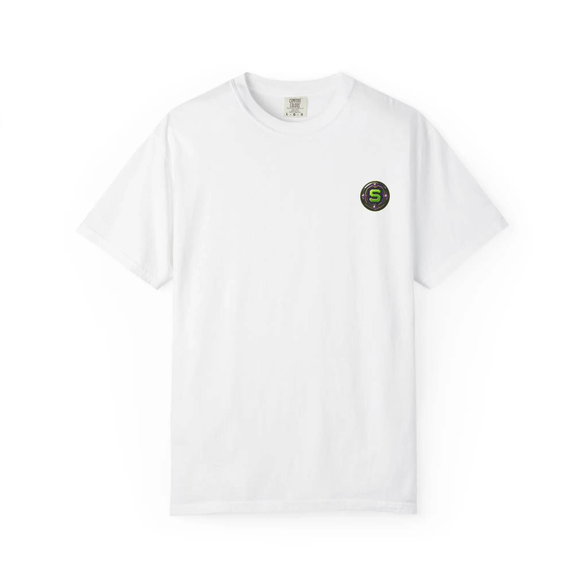 SamLootsCo. | Essentials Collection | Green S Circle Logo T-Shirt | Small Chest Emblem