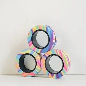 Unwind with the Magnetic Hand Ring Gyroscopic Rotating Camouflage Fidget Spinner Toy for Adults