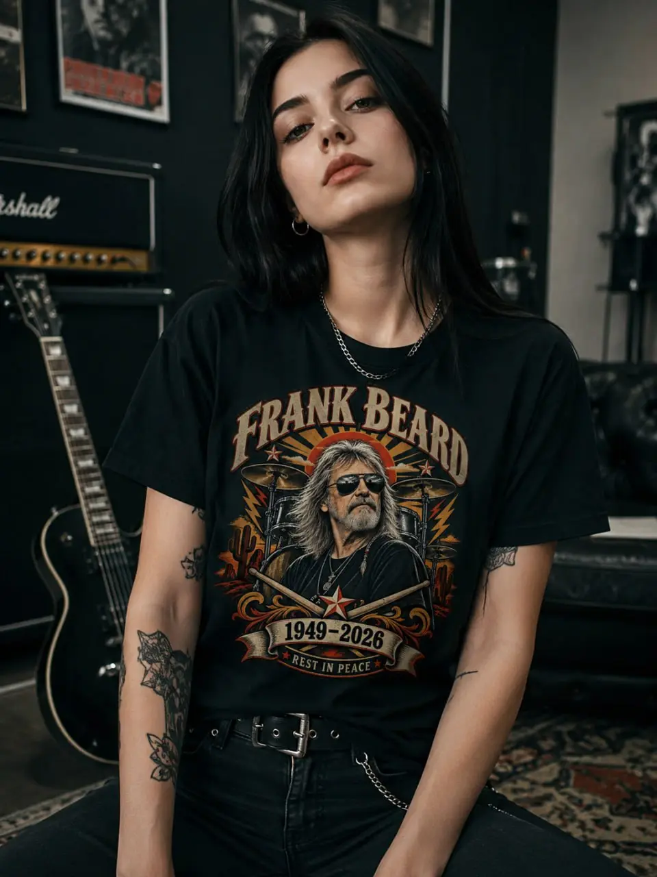 Vintage Rock Drummer Shirt, Texas Music Tribute Tee, Retro Rock Memorial T Shirt, Comfort Colors 1717