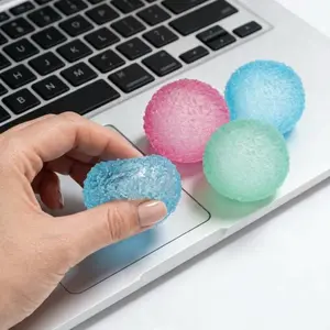 Stress Relief Squeeze Ball Memory Gel, Textured Fidget Sensory Toy for Hand Exercise, Soft Squishy Ball for Office Break Room Present Party