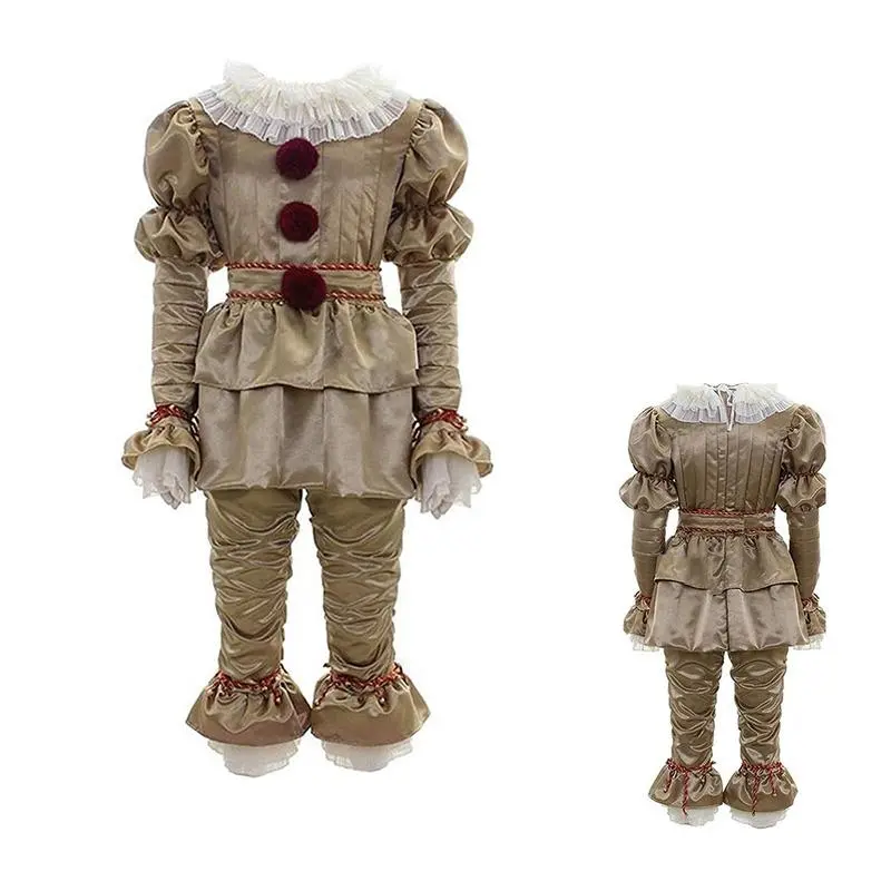 OEBLD Scary Clown Halloween Costume  Cosplay Party Outfit Full Set Adults