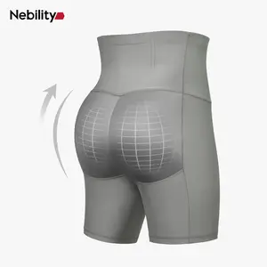 Nebility Men’s 3D Butt Lift High-Waist Shapewear Boxer Briefs, with Built-In One-Piece Fixed Hip Pad, High Waist Seamless Compression Underwear, Breathable Stretch Fabric for Tummy Control, Daily Support & Moisture-Wicking#summervibes