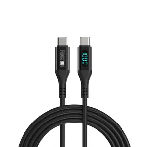 100W Smart Cable USB C to USB C Digital Display