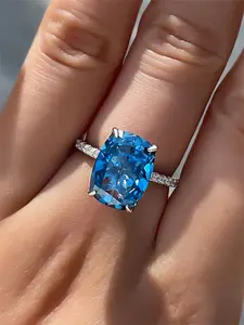 1 PC Charm Cubic Zirconia Ring Statement Ring For Women For Wedding Engagement Party Jewelry Valentine's Day Gift
