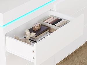 Sikaic LED Lights Dresser for Bedroom with Charging Station and Sliding Desktop Drawers Large Storage Tower Clothes Organizer Cabinet Apartment Furniture