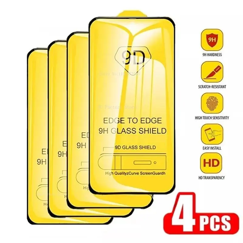 9D Tempered Glass for Samsung Galaxy S21 FE S22 S23 Plus S20 S10E S10 Lite M21 M31 M32 M51 M52 J4 Plus J6 J7 J8 Screen Protector