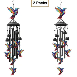 Wind Chimes for Outside, Black Metal Windchimes Outdoors, Cardinals Gifts for Women/Men, Garden/Yard Decor, Memorial/Birthday Gifts for Grandma/Mom, Durable Chimes for Outdoors