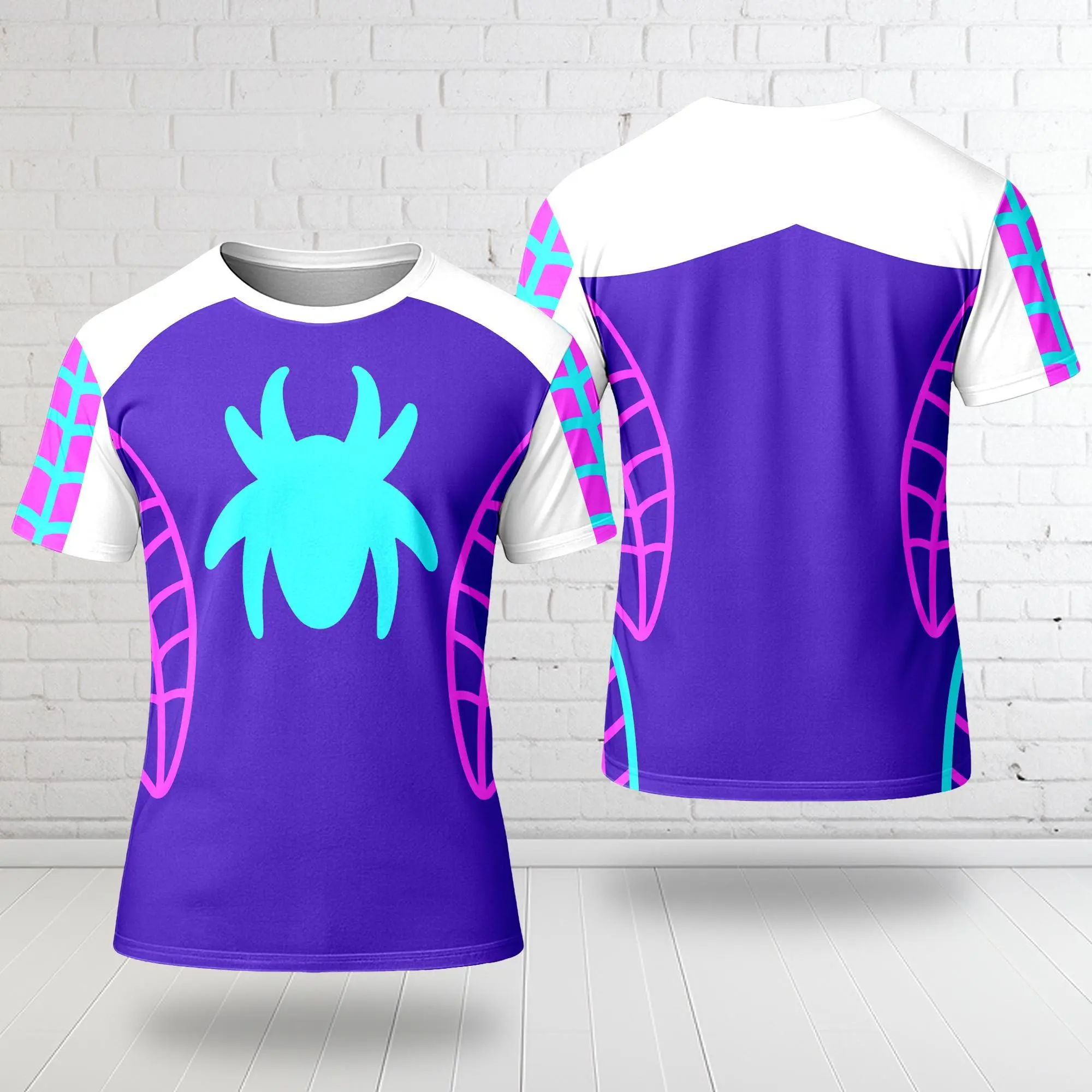 Stacy Halloween Costume 3D Shirt, Spidey Amazing Friends Cosplay, Ghost Spider Birthday Girl Gift, DN Superhero Costume