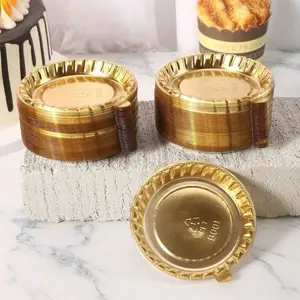 100 piezas/Paquete de Bandejas de plástico mini para pasteles y postres, aptas para decoración de pasteles y fiestas