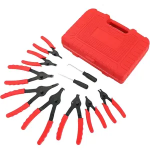 Snap Ring Plier Set |   Heavy Duty Straight & Bent Retaining Ring Pliers with Hook & Pick, Internal & External Circlip Removal Tools, for Car Truck Motorcycle Lawn Mower & Farm Equipment