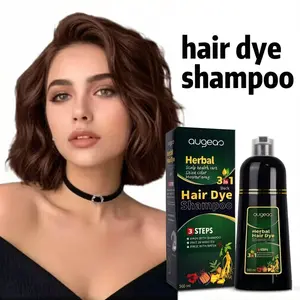 3 In 1 Hair Dye Shampoo for Gray Hair Coverage, Herbal Hair Coloring Shampoo, Fast Black Hair Dye with Soft & Shiny Hair, Salon Results At Home for Men & Women
