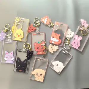 Aniteez Card Holder Keychain Keyring  Acrylic Characters Pocard Sleeves Hongjoong Seonghwa Yunho Yeosang Keychain