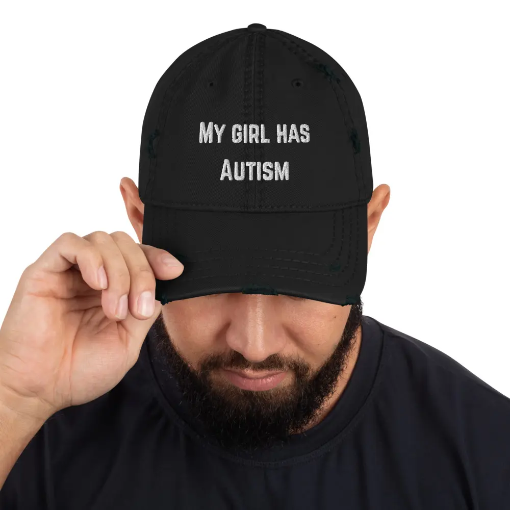 My Girl Has Autism Distressed Dad Hat