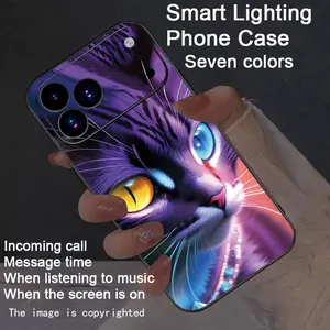 compatible Fo iphone17Air/17Pro/17promax/16promax/15promax/14promax/13promax/12promax/11promax/XSmax/XR/X/XS Colorful Intelligent Luminous Voice Controlled Phone Case, Cover - Luminous Technology, Daytime Design, Enhanced Nighttime Visibility