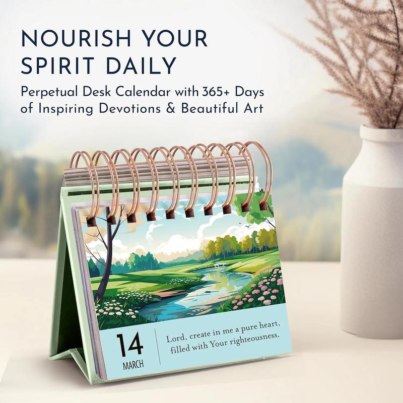 Inspirational Desk Calendar with Prayers, Blessings, and Devotions – Christian Gifts, Religious and Spiritual Gifts for Women, Christian Desk Decor, Inspirational Gifts