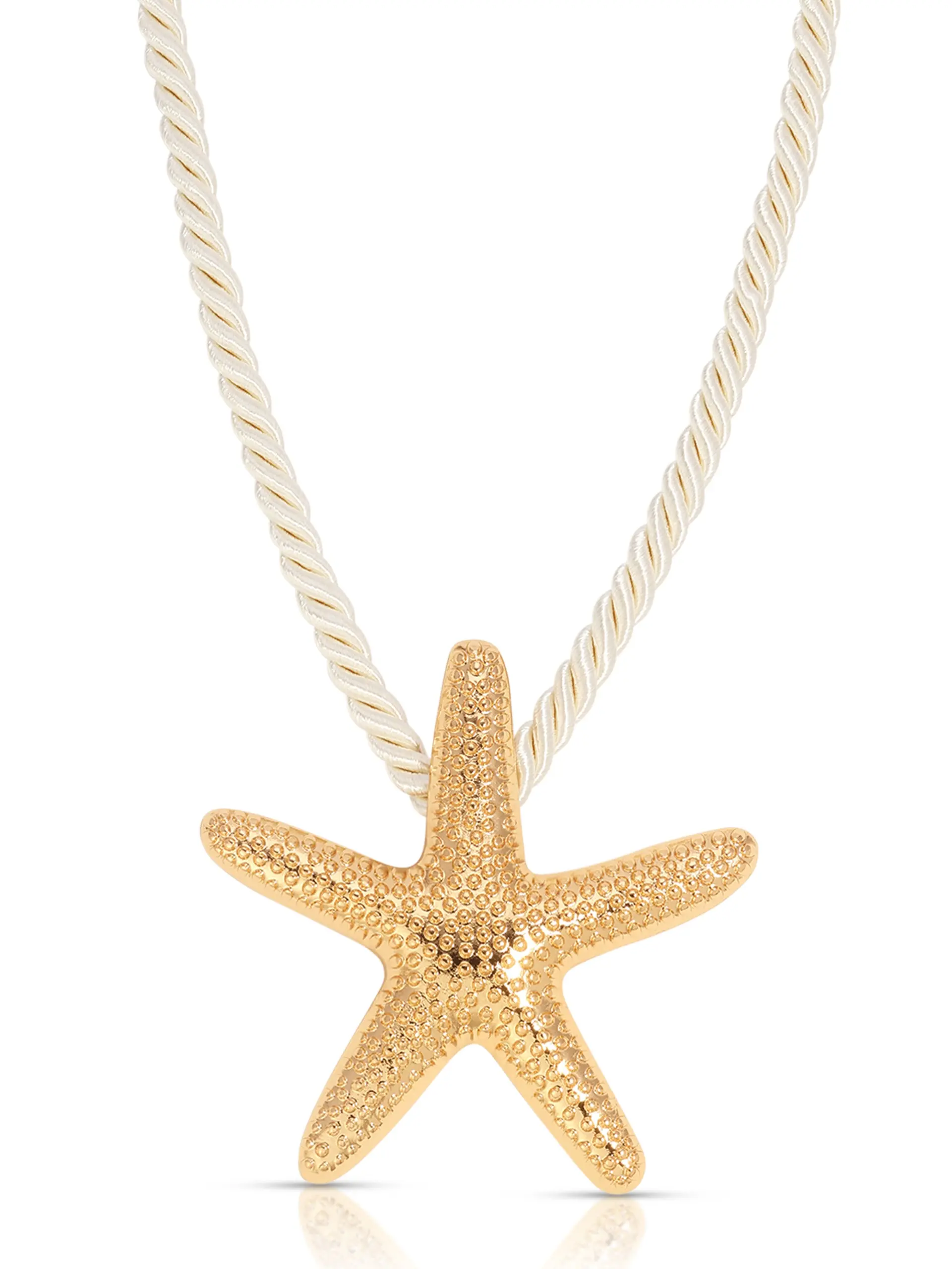 Ettika Starfish Statement Pendant Necklace 18K Gold Plated 2.6" Pendant 16" Adjustable Length Lobster Clasp Jewelry