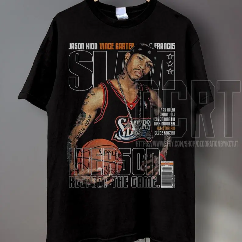 Allen Iverson Shirt, The Answer, Basketball shirt, Classic 90s Graphic Tee, Unisex, Vintage Bootleg, Gift, Retro AI1807 Unisex Softstyle