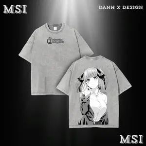 Nino Nakano | Quintessential Quintuplets Washed Tee Hoodie Sweater Double Printed Fierce Sister Graphic | For Boldcore Fans, For Gift Drops That Love Loudly