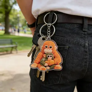 Gorilla Keychain Party Favors, Suitable for Kids and Adults, Fun Novelty Key Ring, Bulk Gift Bag Fillers, Birthday and Christmas Gifts