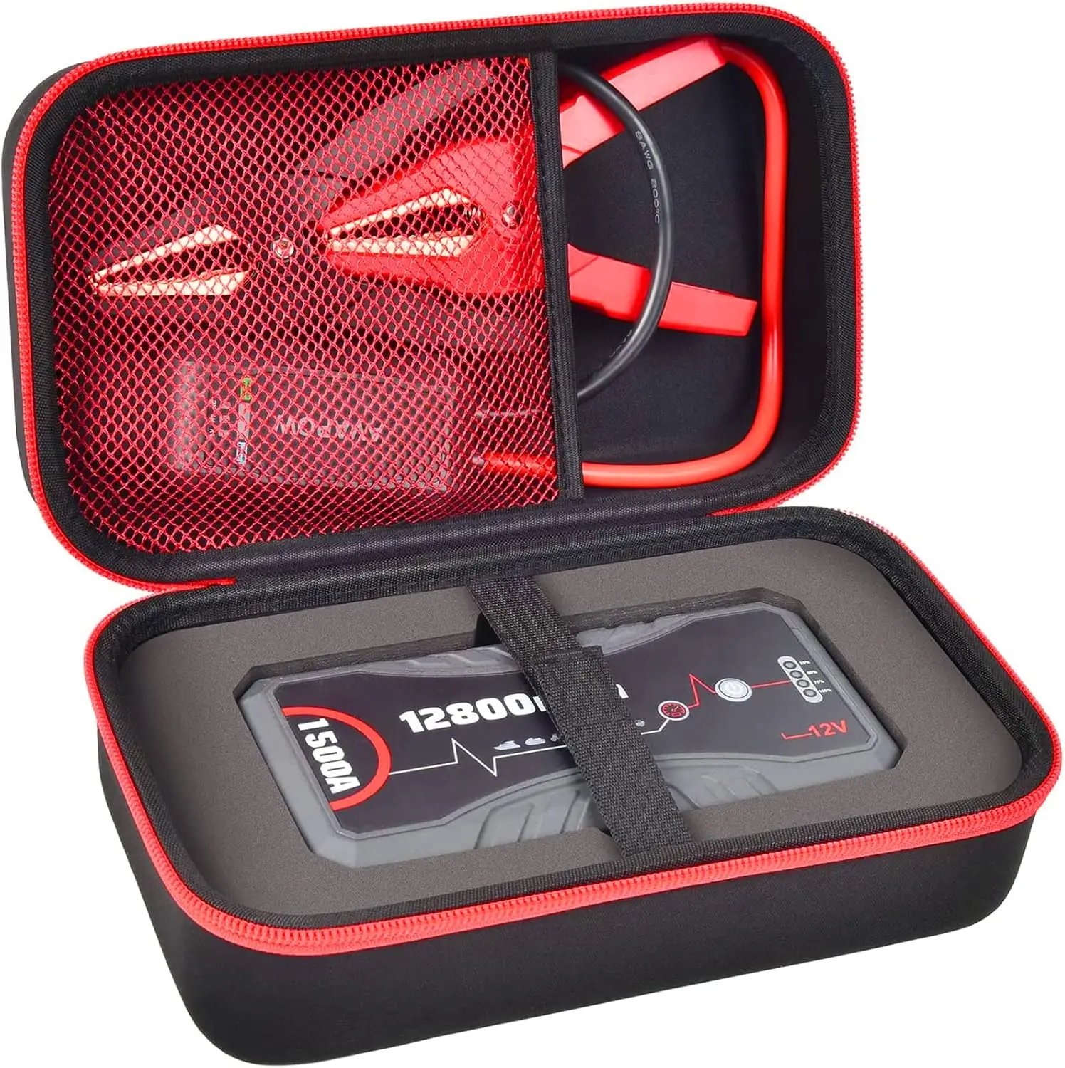 Carrying Case Compatible with NEXPOW Car Jump Starter, Fits for 1500A Peak 12800mAh Battery Starter Q10S/ T11F, Portable Storage Box for Car Battery Charger and Jumper Cables(Case ONLY)