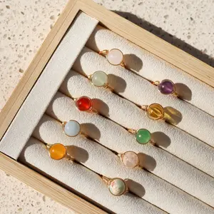 Wire wrapped Crystal ring | handmade wire ring