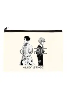 Alien Stage Psychedelic Canvas Storage Pouch Multi Functional Cosmetic Bag Zipper Pencil Case For Students DIY