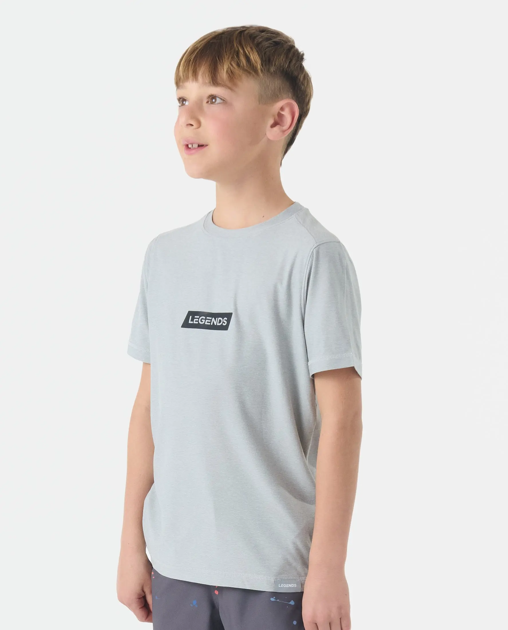 Little Legends Aire Tee Rhombus Heather Gray, Large