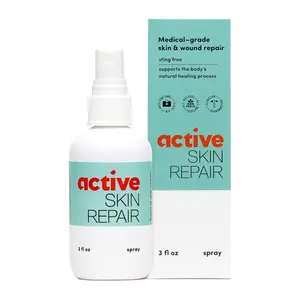 Active Skin Repair First Aid Healing Skin Spray - Natural & Non-Toxic with Hypochlorus Acid for Minor Cuts, Wounds, Scrapes, Rashes, Sunburns, & More, 3 oz