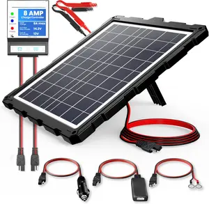 -Upgraded-20W-Solar--Charger-Maintainer, External  3-Stages PWM Charge Controller, 12V Solar Panel Trickle  Kit for , Marine, , RV, etc