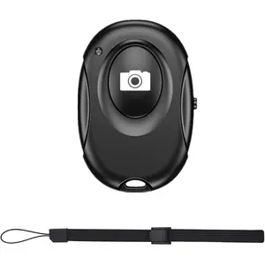 Generic Wireless Camera Shutter Clicker| Camera Shutter Remote Control for iPhone & Android Smartphones| Wireless Remote Control Selfie Button - Includes Wrist Strap, Black