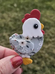 Charming Chicken Magnets - Farmhouse Decor for Your Fridge!  Handmade Refrigerator Magnets: Home and Garden.  Country Refridgerator Art.