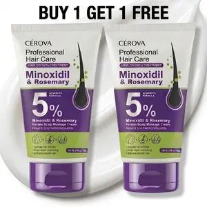 New Release 5% Minoxidil & Rosemary Hair Regrowth Foam, CEROVA Anti Hair Loss Scalp Treatment, Keto Ginger Extract & Keratin Nourishing Haircare
