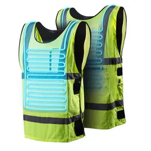 Breeze Unisex High-Vis Cooling Vest - Men's Outdoor Top with High-Vis Design, Crewneck Style, and Plain Design