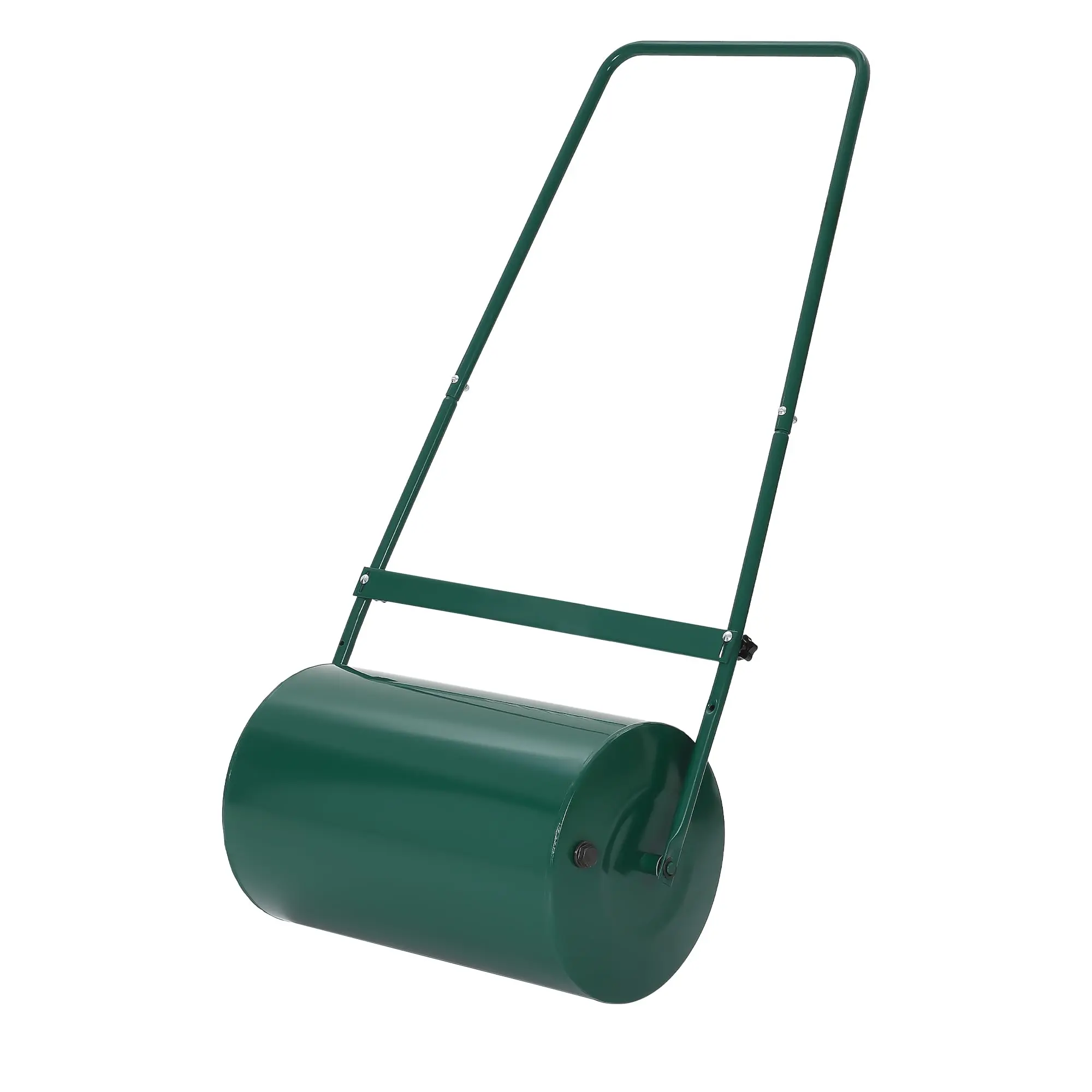 23" Push & Tow Behind Lawn Roller, Heavy Duty Steel Grass Flattener with U-Shaped Handle, 13 Gal Water or Sand Filled for Garden, Farm, Yard & Park