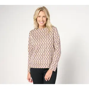 by Stacy London Core Printed Jacquard Top