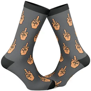 Mens Sarcastic Socks Funny Crew Footwear for Adults Funny Graphic Socks Comfortable Fitted Spandex Cotton