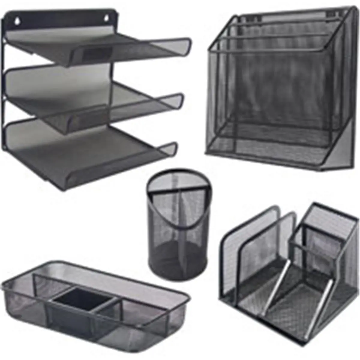 212 MAIN Mesh Desktop Organizer - 6.1x4.1 in, Black Mesh, Files Organizer, Stationery Office Supplies, Desktop Accessories, Office Supply Organizer, Table Organizer