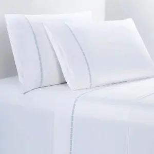 350TC Laurel Embroidered Border Sheet Set