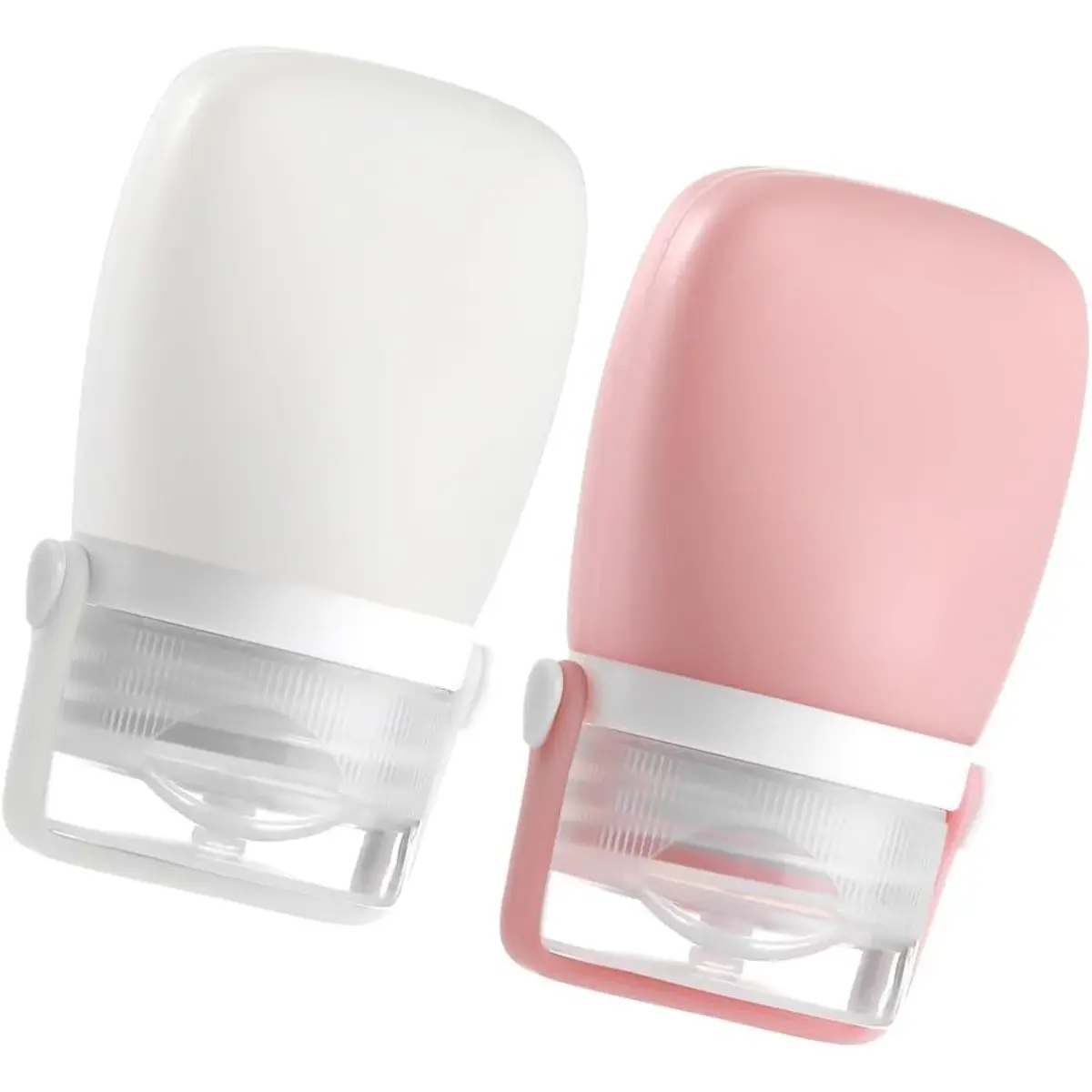 Silicone Travel Bottles, Squeeze Salad Dressing Bottles, 1oz Condiment Squeeze Bottles Sauce Containers for Lunch Box (2 Pieces) Kitchen Seasoning