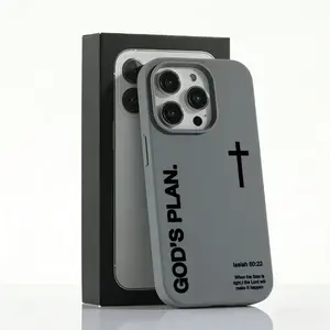 1PC "God's Plan" Isaiah 60:22 Bible Verse CrossPhone Case, Large Hole Skin-friendly ProtectiveCover for iPhone 17 Pro Max 16 15 14 13 12 11 PlusAir Pro, Perfect Christian Gift & Daily Use  AE19