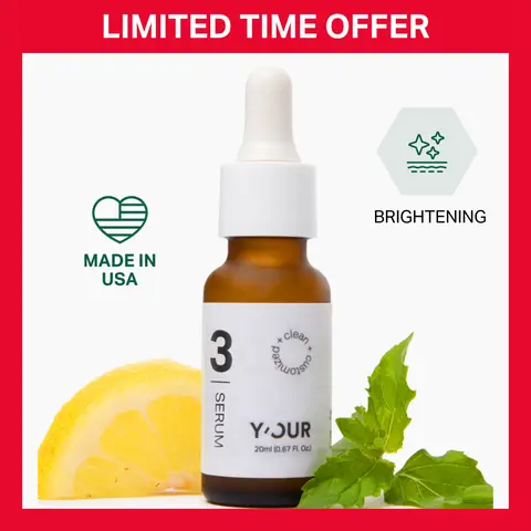 Y'OUR Brightening Hydrating Serum - Hyperpigmentation Treatment, Melasma Remedy, Radiant Glow Up Support, Alpha Arbutin Mix, Helps Even Out Uneven Skin Tone, Hyaluronic Acid, Glycerin, Seaweed Extract, Moisturizing, Soothing, Valentine's Gift for Women