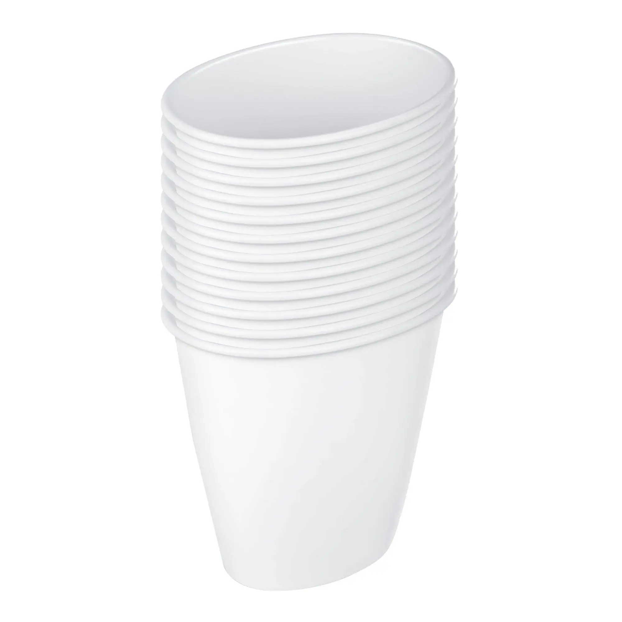 Sterilite Petite 1.5-Gallon Home Oval Vanity Trash Wastebasket, White (12 Pack)