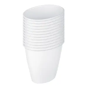 Sterilite Petite 1.5-Gallon Home Oval Vanity Trash Wastebasket, White (12 Pack)