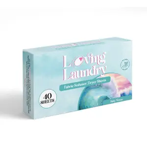 Fabric Softner Dryer Sheets- Salty Waves - Enhanced Softness- Plant Based- Softens & Removes Static Cling- Long lasting Freshness 40 Sheets